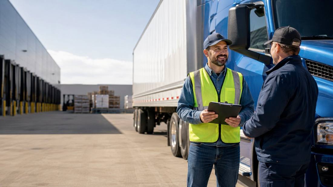 Professional CDL driver at work